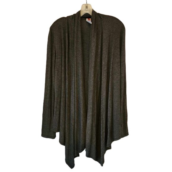 MOA USA Sweaters - EUC Moa Dark Gray Cardigan style shawl